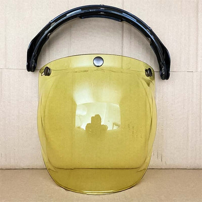 Retro Bubble Shield Visor – Three-Buckle Design