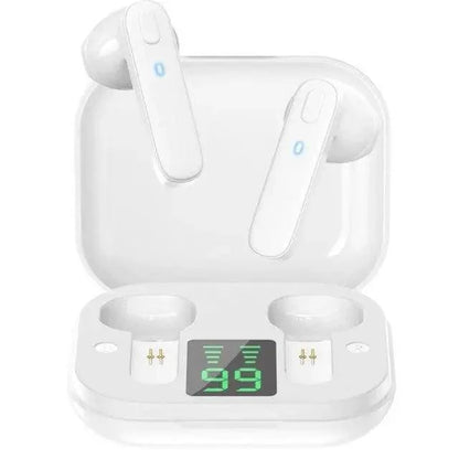 Black Bluetooth-Compatible Wireless Bass Ear Buds Stereo Headphone With Mic Touch Control Bluetooth Lightweight Earphones