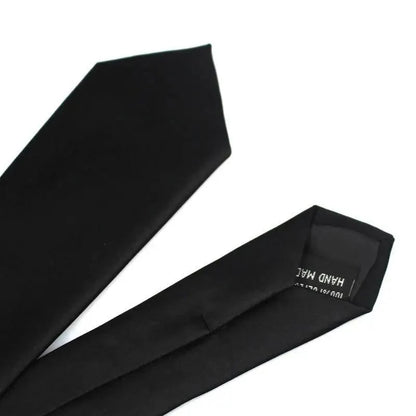 Black Business Skinny Men Neckties Wedding Slim Ties Elegant Men Lightweight High Quality Modern Ties