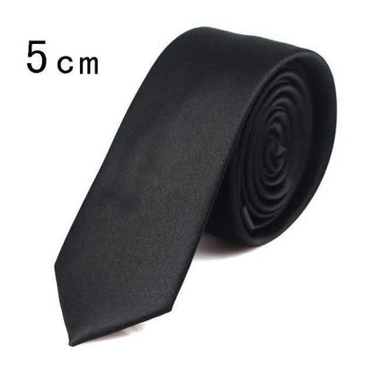 Black Business Skinny Men Neckties Wedding Slim Ties Elegant Men Lightweight High Quality Modern Ties