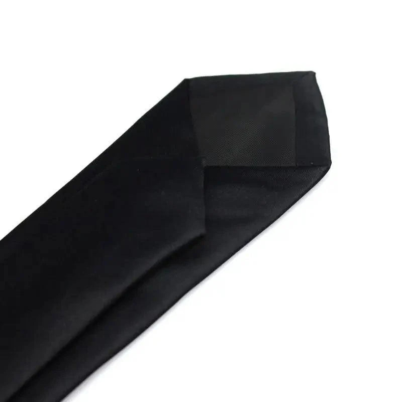 Black Business Skinny Men Neckties Wedding Slim Ties Elegant Men Lightweight High Quality Modern Ties