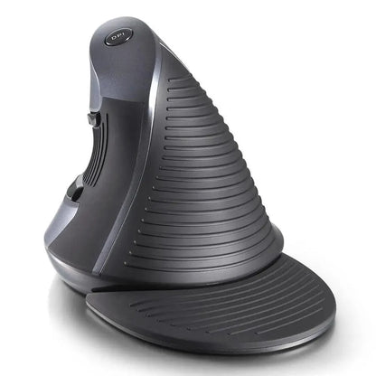 Black Ergonomic Design Office Vertical Mouse 6 Buttons 600/1000/1600 DPI Right Hand Mice With Wrist Mat Better Performance Mouse For PC Desktop Laptop