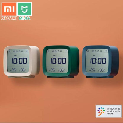 Bluetooth Alarm Clock Temperature Humidity Display LCD Screen Adjustable Clock Dual Alarm Clock with Night Light, Alarm Clock for Kids Small Alarm Clock for Home Bedroom Travel USB Powered Cute Design Nightlight With APP Smart Home