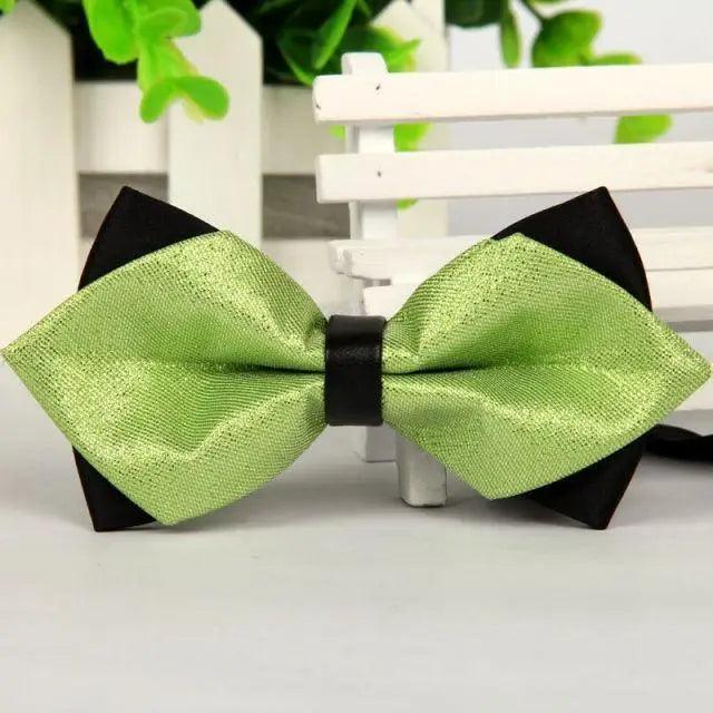 Business Black Golden Butterfly Men Bowtie Luxury Double Layer Pointed Classic Bow Tie Lovely Men Gift For Office And Meetings