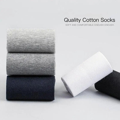 Business Simple White Cotton Socks 10 Pairs Men Breathable Socks Spring Summer Socks for Men Heavy Duty Reinforced Cotton Socks For Men