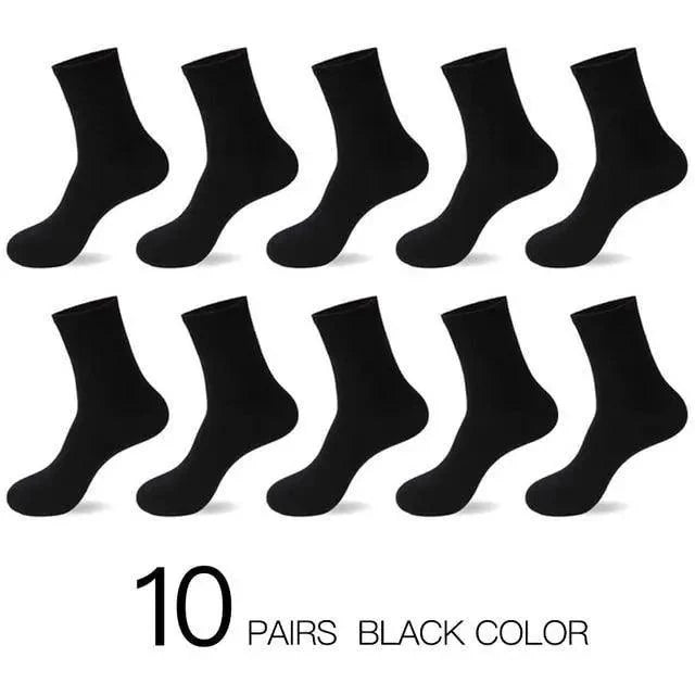 Business Simple White Cotton Socks 10 Pairs Men Breathable Socks Spring Summer Socks for Men Heavy Duty Reinforced Cotton Socks For Men
