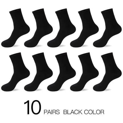 Business Simple White Cotton Socks 10 Pairs Men Breathable Socks Spring Summer Socks for Men Heavy Duty Reinforced Cotton Socks For Men