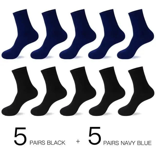 Business Simple White Cotton Socks 10 Pairs Men Breathable Socks Spring Summer Socks for Men Heavy Duty Reinforced Cotton Socks For Men