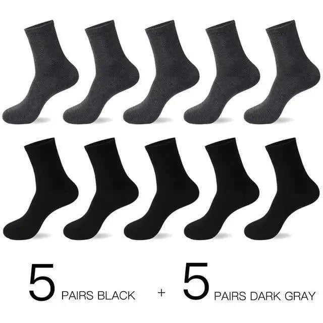 Business Simple White Cotton Socks 10 Pairs Men Breathable Socks Spring Summer Socks for Men Heavy Duty Reinforced Cotton Socks For Men