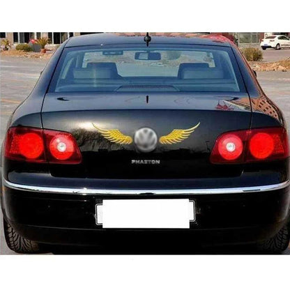 Car Stickers Metal 3D Double-sided Tape Stick 1 Pair Gold Sliver Wing Decals Decorations Emblem Logo Badge Bumper Trunk Tailgate Window Angel Wings Emblem 3D Metal Car Auto Symbol Motorcycle Car Styling Tools Accessories