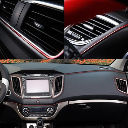 Car Styling Universal Flexible Interior Moulding Trim Strips Car Accessories Decoration Strip Dashboard Universal Car Gap Fillers Automobile Moulding Line Decorative Accessories Edge Sticker Flexible Strip Garnish Accessory with Installing Tool