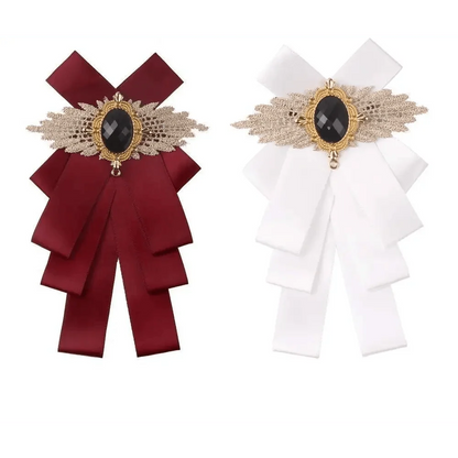 Charming  Butterfly Ladies Bowtie Casual Solid Color Rhinestone Brooch Bowties For Women Fashionable Wedding  Bowtie