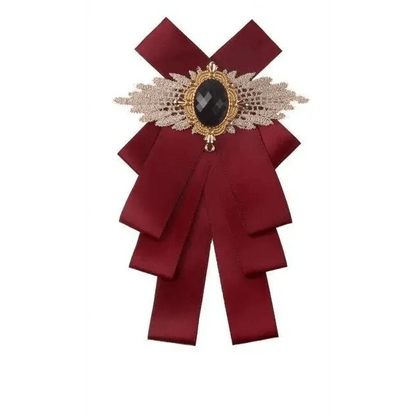 Charming  Butterfly Ladies Bowtie Casual Solid Color Rhinestone Brooch Bowties For Women Fashionable Wedding  Bowtie