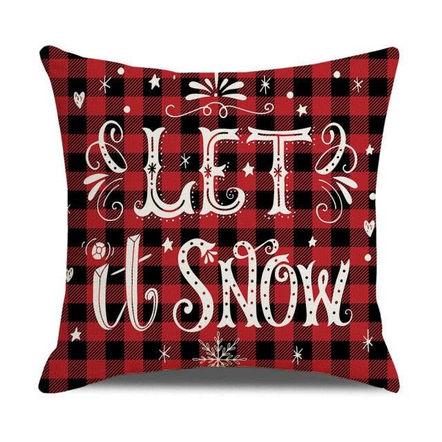 Christmas Pillow Covers Xmas Decorative Christmas Pillow Covers Christmas Decor Pillow Cases Retro Beautiful Cushion Cover Throw Pillowcase Winter Holiday Cushion Case For Home Decor 45x45CM