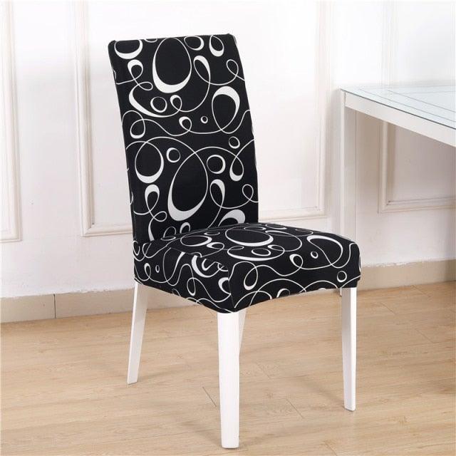 Christmas Printing Dining Chair Covers Modern Removable Anti-dirty Kitchen Seat Case Stretch Chair Slipcovers for Home Banquet Dining Room Chair Protector Seat Protector Slipcovers Stretch Removable Washable Printed Dining Chair Seat Covers for Kitchen