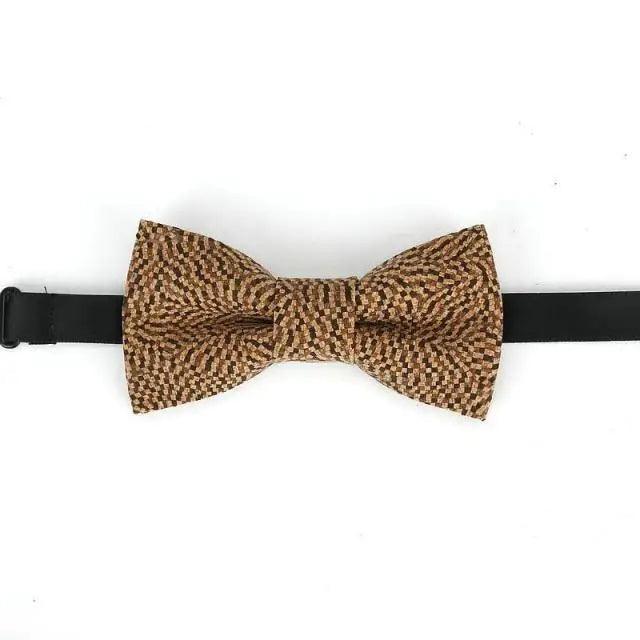 Classic Children Striped Elegant New Bow Tie Cute Kids Design Boys Brown Color Printed Bowties