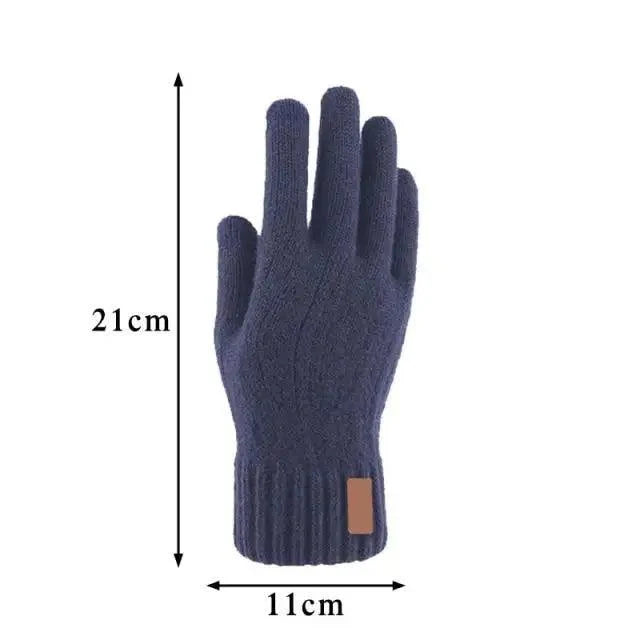 Classic Knitted Fingerless Winter  Unisex Outdoor Gloves For Men Women Retro Soft Unisex Stretch Elastic Warm Half Finger Cycling Gloves