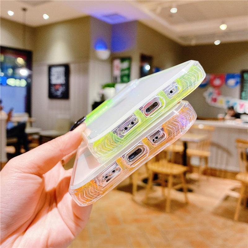 Colorful Translucent Slide Camera Lens Protection Shockproof Phone Case for iPhone Transparent Shockproof Phone Case For iPhone 13 12 11 Pro Max XR XS Max Slide Camera Lens Protection Clear Back Cover