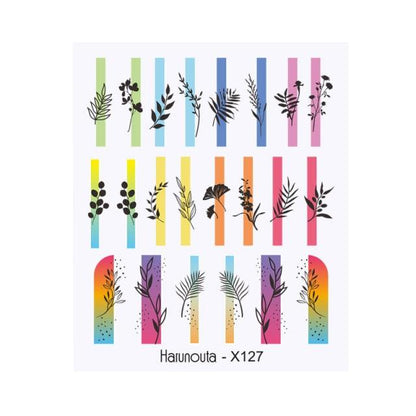 Cool Geometrics Pattern Water Decals Stickers Flower Leaves Slider For Nails Spring Summer Nail Art Decoration Tattoos Women Nail Art Stickers Water Transfer Decals Design Nail Art Supplies Manicure Acrylic Nail Foil Stencils Decorations