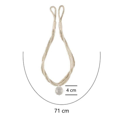 Crystal Bead Curtain Tieback Bling Diamond Bandage Rope Accessories Curtains Holder Buckle Tie Home Decorative Tieback Flower Curtain Clips Buckle with Stretchy Wire Rope For Home Office Decoration