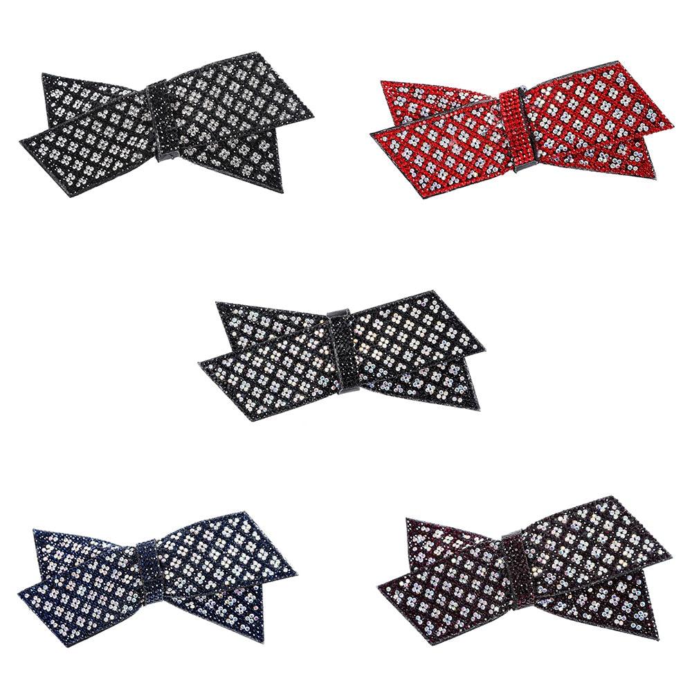 Crystal Big Bow Hair Clips For Women Girls Hair Accessories Rhinestone Hairpins Plastic Hairgirps Retro Barrette Headwear Gorgeous Hair Accessories For Women