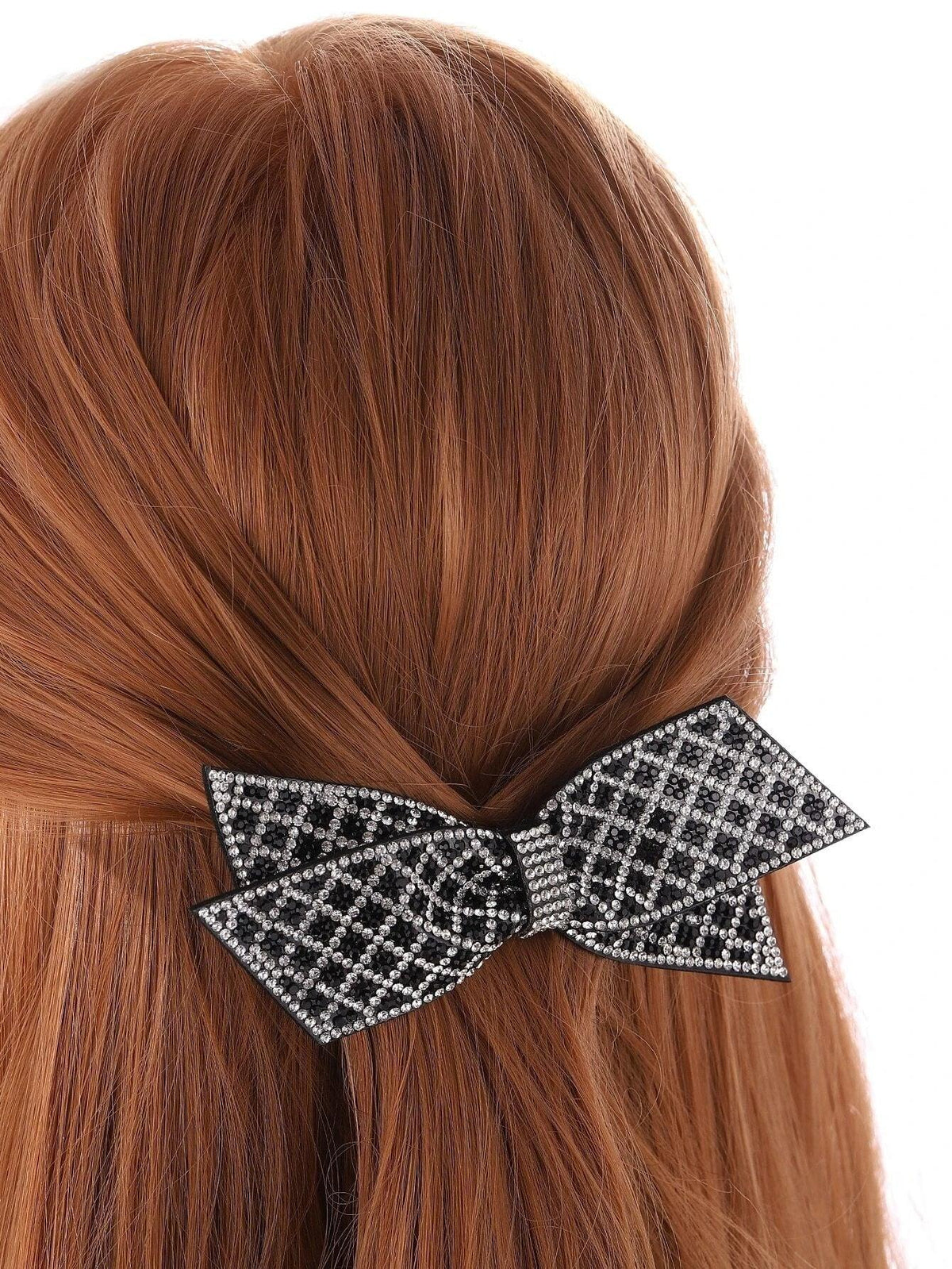 Crystal Big Bow Hair Clips For Women Girls Hair Accessories Rhinestone Hairpins Plastic Hairgirps Retro Barrette Headwear Gorgeous Hair Accessories For Women