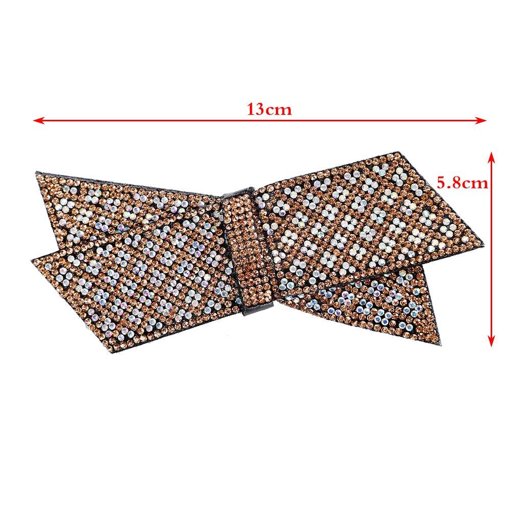 Crystal Big Bow Hair Clips For Women Girls Hair Accessories Rhinestone Hairpins Plastic Hairgirps Retro Barrette Headwear Gorgeous Hair Accessories For Women