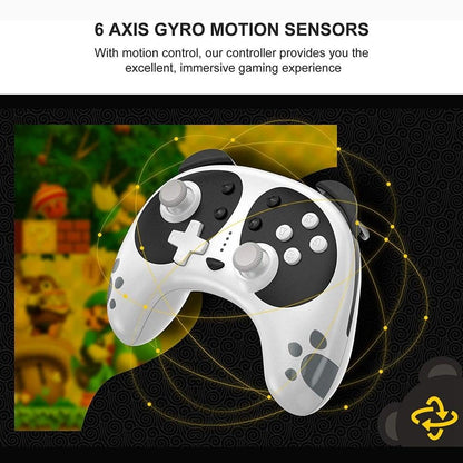 Cute Black White Joystick Wireless Bluetooth Panda Joystick Remote Controller Gamepad Compatible With For PC Laptop