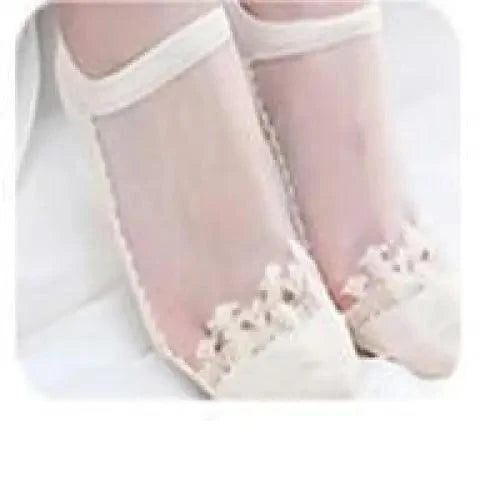 Cute Sock Slipper Women 1 Pair 2 Pieces Silk Spring Summer Thin Breathable Girl Socks Women Socks Breathable Anti-Friction Ultra Thin Socks for Women Transparent Lace Silk Elastic Socks