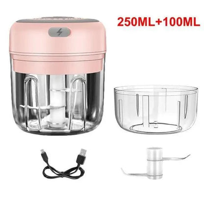 Durable Electric Food Crusher Mini Garlic Press Garlic Crusher Vegetable Chopper For Kitchen Crushed Garlic Crushed Ginger Crushed Chili