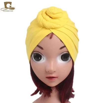 Elegance Mommy And Kids Turban Hat Cap With Big Bow Soft Cute Knot Nursery Beanie Knotted Headban