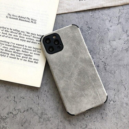 Elegant Black Green Leather Phone Case For iPhone 13 12 11 Pro Max Mini Business Soft Shockproof Back Cover Leather Case for iPhone Durable Lightweight Shockproof Slim Back Cover Compatible with iPhone