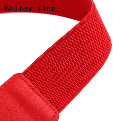 Elegant PU Leather Elastic Women Dress Belts Fashion Stretchy Thick Waist Dress Plus Size Waistbands For Women