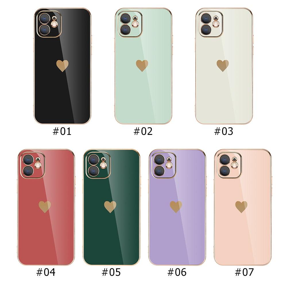 Elegant Women Phone Case For iPhone 13 14 Pro Camera Lens Protection For iPhone 12 11 Pro Max 14Plus Shockproof Case Luxurious Bumper Cute Pattern Women Girls Soft Silicone Shockproof Camera Case