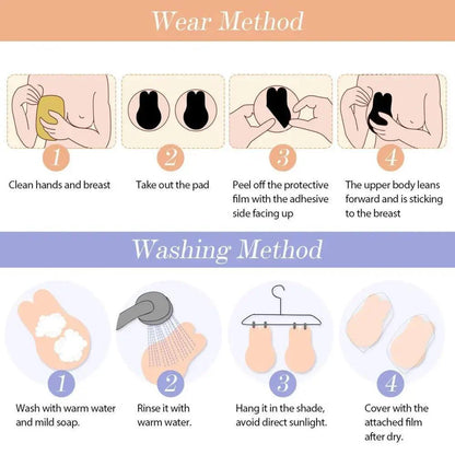 Elegant Women's Invisible Bra Super Push Up Seamless Self-Adhesive Sticky Wedding Party Front Strapless 8 10 12.5cm Cup Fly Bras