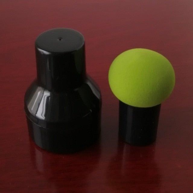 Elegant Womens Non-latex Makeup Sponge Mushroom Head Powder Liquid Dry And Wet Multifunction Makeup Brush Cosmetic Tool Storage Box