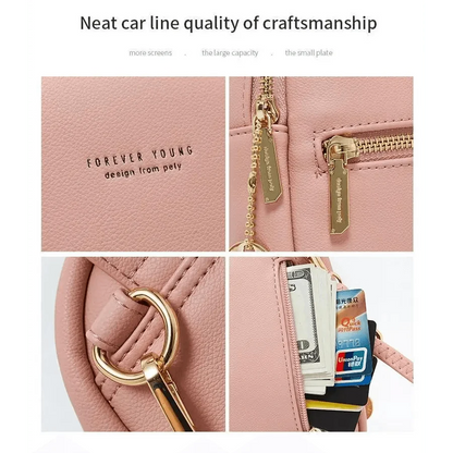 Famous Designer Mini Soft Touch Leather Small Backpack For Female And Girls Fashionable Ladies Bagpack Shoulder Bag