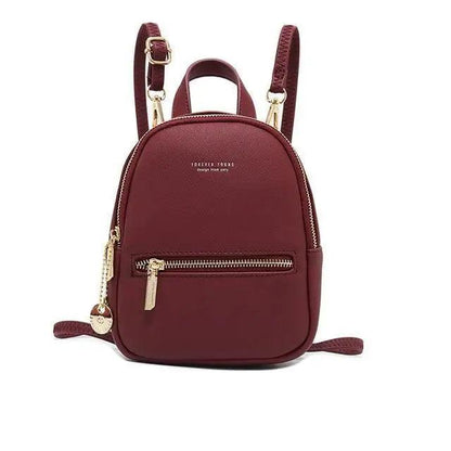 Famous Designer Mini Soft Touch Leather Small Backpack For Female And Girls Fashionable Ladies Bagpack Shoulder Bag