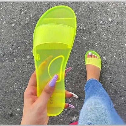 Fashion Jelly Women Slippers Summer Candy Colors Elegant Modern Design For Womens