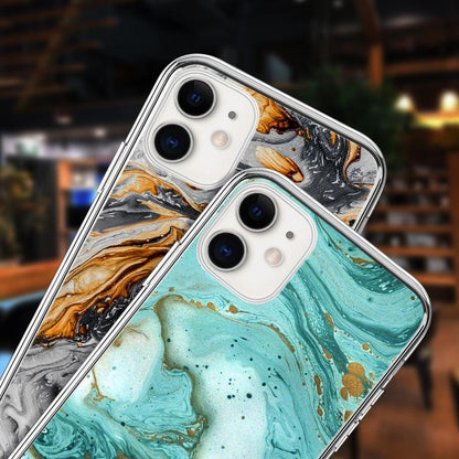Fashion Marble Pattern Phone Case For iPhone 13 12 11 Pro Max 7 8 6 6S Plus X XR XS Max 12Mini 5 5S SE Cute Soft TPU Cover Full Body Protection with Raised Bezel