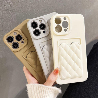 Fashion Women Luxury Pattern Wallet Case For iPhone 14 11 12 13 Pro Max Soft Silicone Card Holder Cover Silicone Case With Card Holder Compatible with iPhone