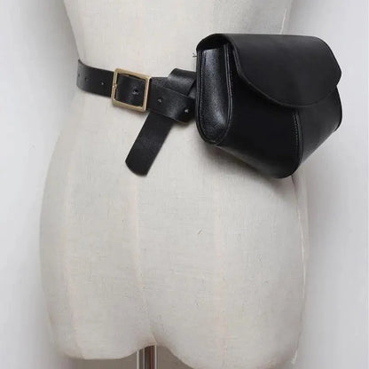 Fashionable Design Mini Adjustable Belt Waist Fanny Bag Ladies Cute Bag Women's Style Leather Pouch