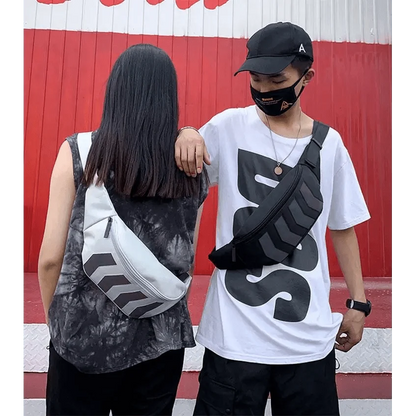 Fashionable Flash Reflective Chest Bag Iridescent Belt  Bum Bag For Travel Festival Sports Unisex Waist Bags