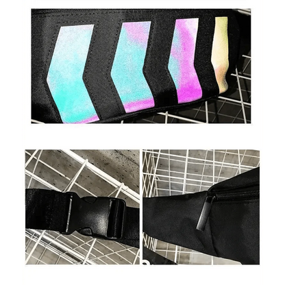 Fashionable Flash Reflective Chest Bag Iridescent Belt  Bum Bag For Travel Festival Sports Unisex Waist Bags