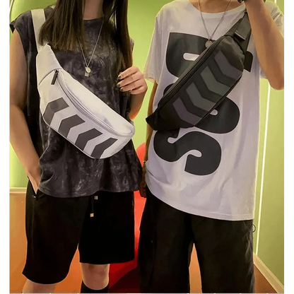 Fashionable Flash Reflective Chest Bag Iridescent Belt  Bum Bag For Travel Festival Sports Unisex Waist Bags