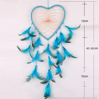 Feather Crafts Dream Catcher Brown Wind Chimes Handmade Christmas Net Handmade Wall Hanging Home Decor Dream Catcher With Feathers For Wall Hanging Car Home Balcony Decorations