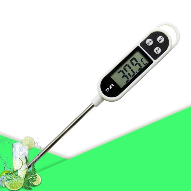 Food BBQ Testing Thermometer Kitchen Cooking Food Digital Probe Meat Thermometer Digital Instant Read Thermometer Cooking Candy Food Thermometer With Long Probe Backlight & Calibration Ultra Fast Electronic Thermometer Cooking Test Gauge Kitchen tools