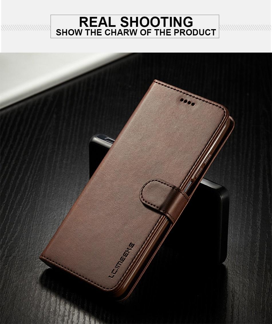 Genuine Premium Leather Detachable Magnetic Flip Cover with Card Holders Horizontal Case For Redmi Note 11 Pro 5G Case On Redmi Note 11 11S 10S 10 10C 9S 9 9T 8T 8 7 Case For Xiaomi Redmi Note11 Pro 5G Case