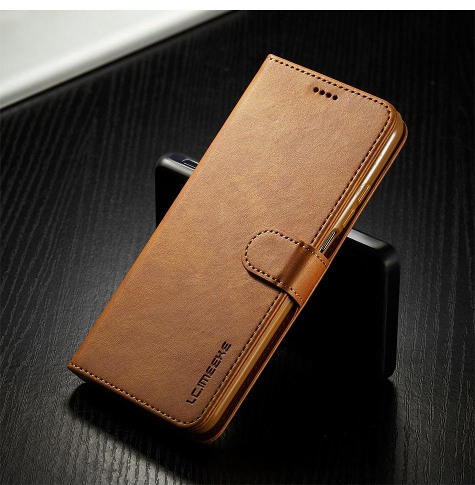 Genuine Premium Leather Detachable Magnetic Flip Cover with Card Holders Horizontal Case For Redmi Note 11 Pro 5G Case On Redmi Note 11 11S 10S 10 10C 9S 9 9T 8T 8 7 Case For Xiaomi Redmi Note11 Pro 5G Case