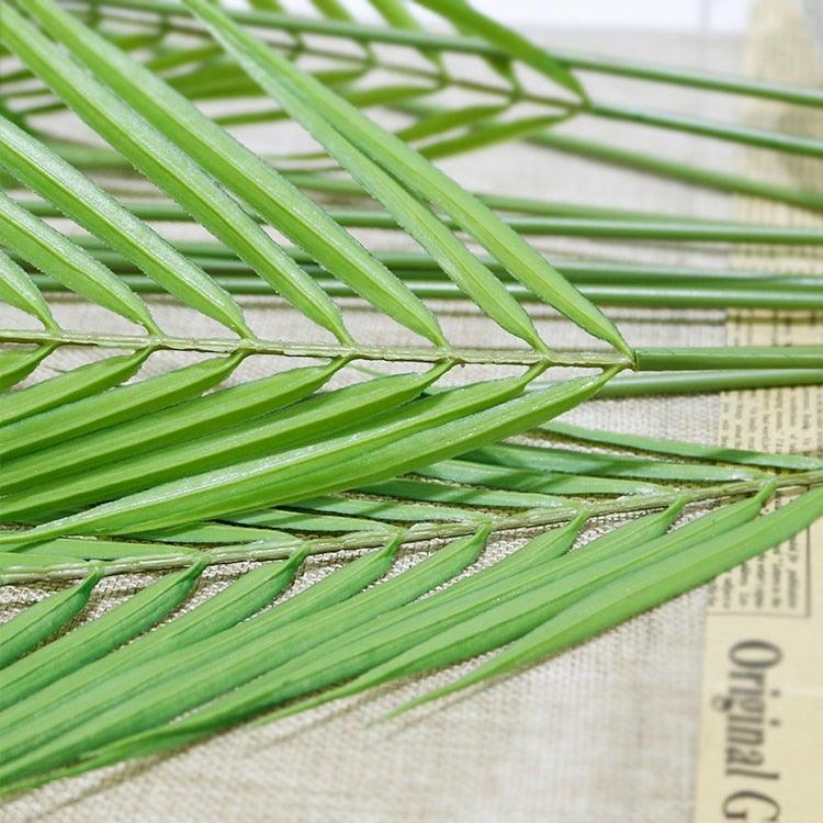 Green Artificial Palm Leaves Plastic Tropical Tree Fake  Indoor Outdoor Garden Home Outdoor Decorations